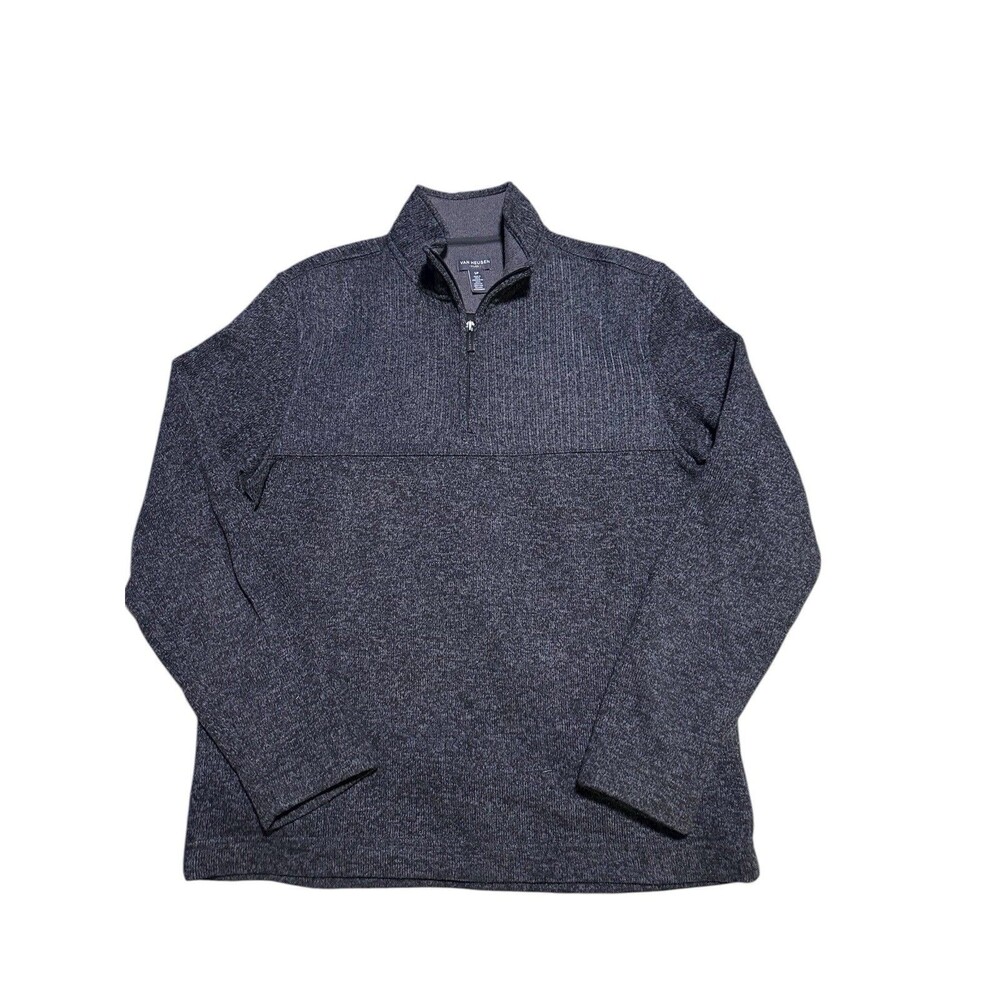 Van Heusen Men's Flex 1/4-Zip Pullover Sweater Casual Warm Charcoal Size Small